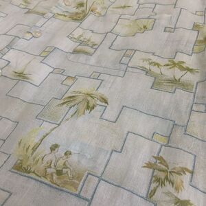 Tommy‎ Bahama Men's XL Linen Short Sleeve All Over Tropical Geometric Hawaiian